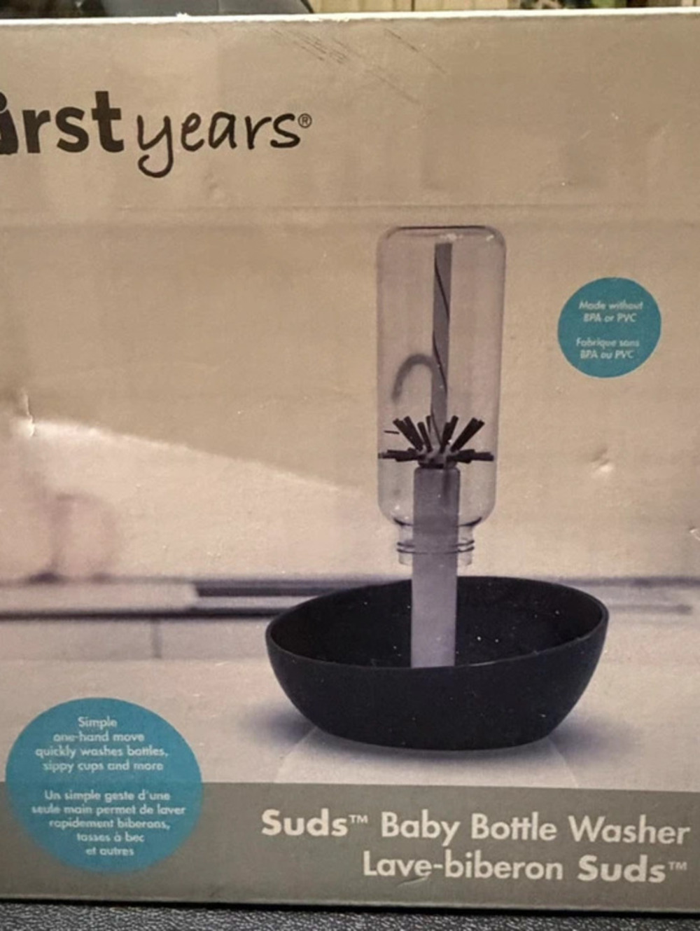 New in Box The First Years Suds Baby Bottle Washer & Cleaner